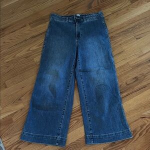 Gap High Rise Wide Leg Crop Jeans